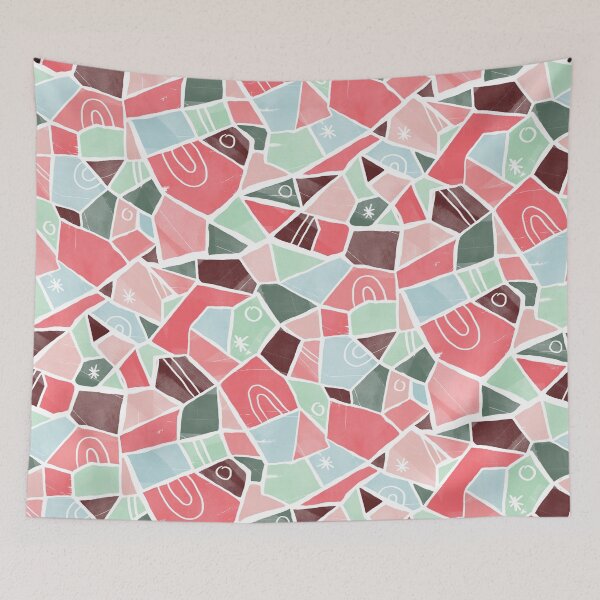 Item preview, Coral and Mint Solid Shapes designed and sold by Carolina Diaz.