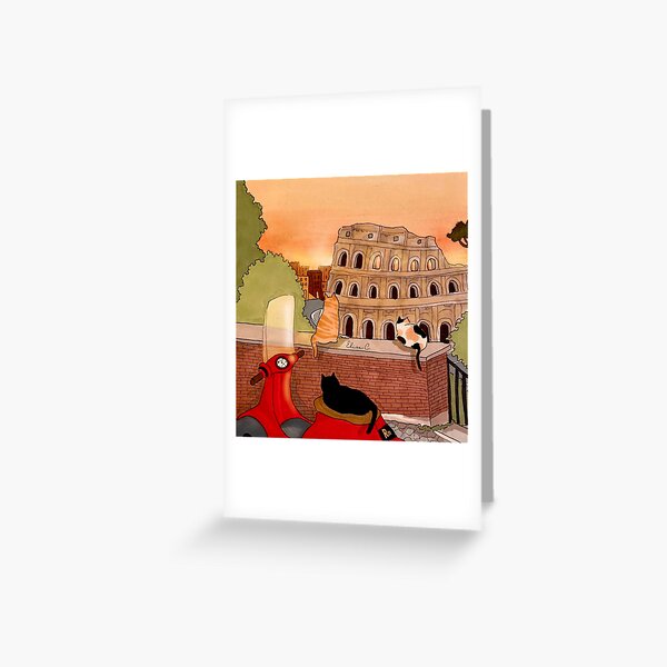 Item preview, Journal of a Cat in Rome - Sunset with Friends at the Colosseum  designed and sold by Stanis the Cat.