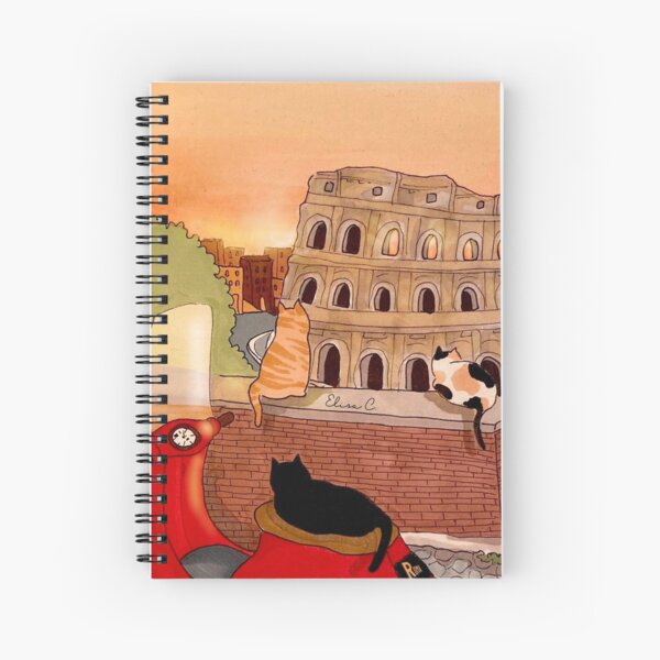 Aperçu de l'œuvre Journal d'un chat à Rome - Coucher de soleil avec des amis au Colisée créée et vendue par Stanis the Cat.