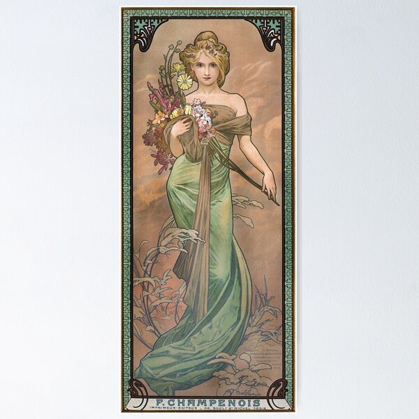 Aperçu de l'œuvre Le Printemps - Alphonse Mucha - 1900 créée et vendue par CJET.
