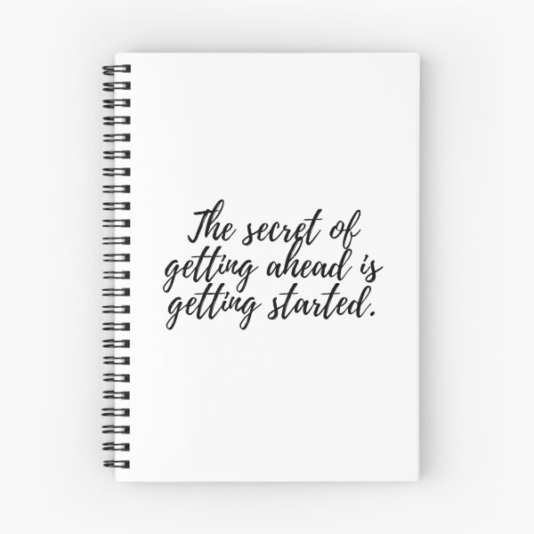 Item preview, The Secret of Getting Ahead is Getting Started Inspirational Motivational Quote Art Image designed and sold by UncleFizziwigs.