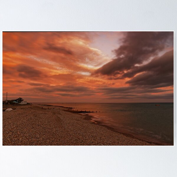 Item preview, Selsey Beach at Sunset, West Sussex, UK designed and sold by atomov.