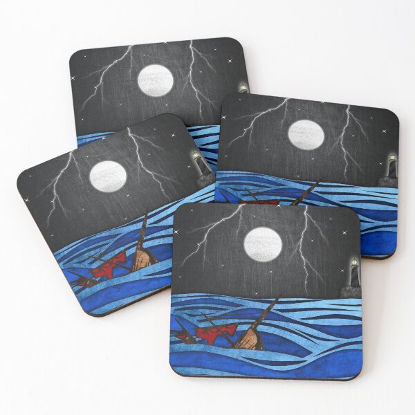 Item preview, Abstract Landscape - Ocean Shipwreck designed and sold by DoggoTankDesign.