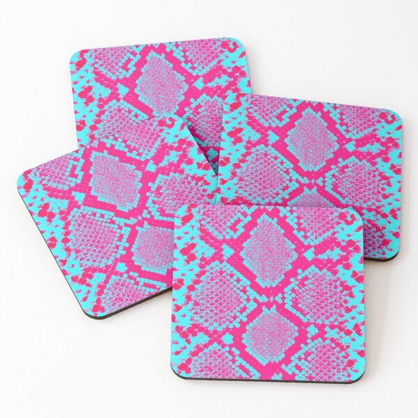 Item preview, Neon pink and blue snake skin designed and sold by Joejo19.