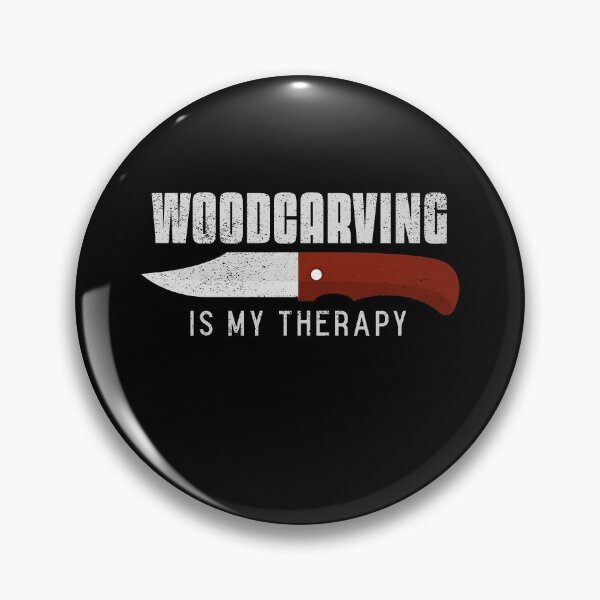 Item preview, Woodcarving is my therapy designed and sold by Hooked-Atire.