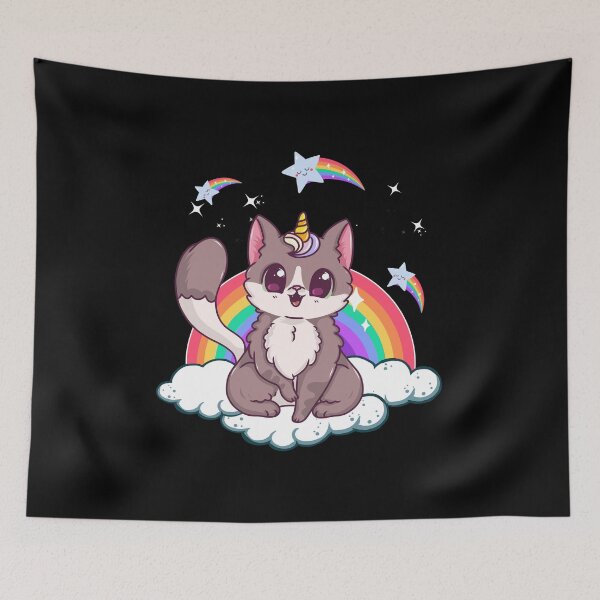 Item preview, Rainbow Meowgical Caticorn Majestic Cute Cat designed and sold by perfectpresents.
