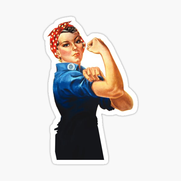 Rosie The Riveter Retro Style design Sticker