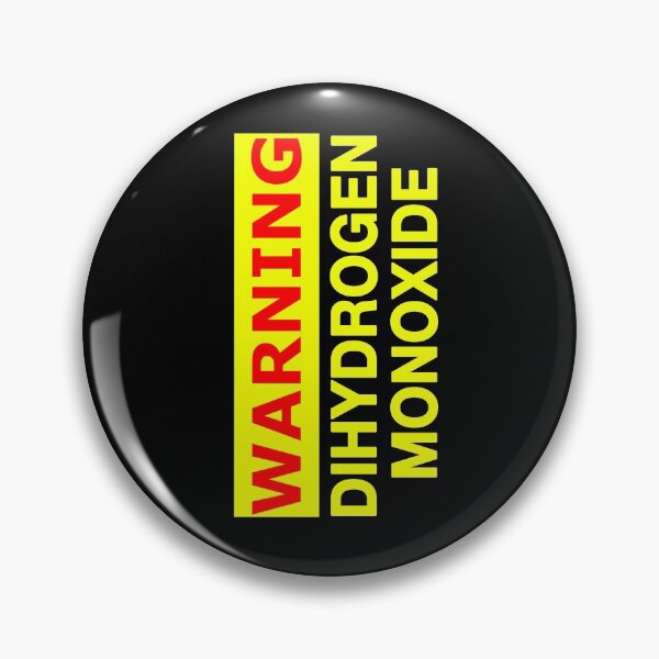 Item preview, warning sign of Dihydrogen Monoxide joke which is also known as water or  H2O designed and sold by patriotazx.