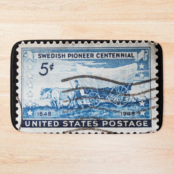 Item preview, Vintage postage stamp commemorating centennial swedish immigrants  designed and sold by Photopat.