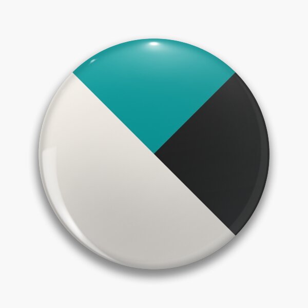 Item preview, Tricolor Geometry Turquoise Charcoal designed and sold by La Chic.