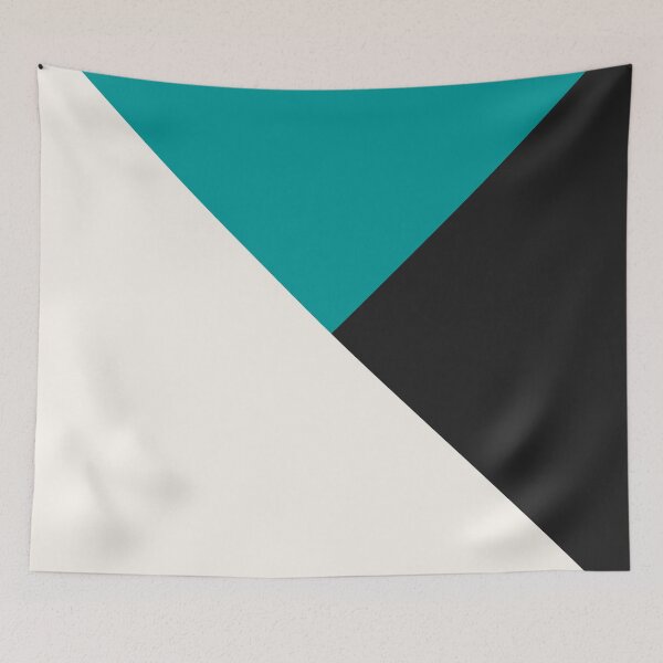 Item preview, Tricolor Geometry Turquoise Charcoal designed and sold by La Chic.