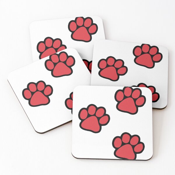 Item preview, Red & Black Paw Prints (Northeastern University & Boston University) designed and sold by kinzlera.