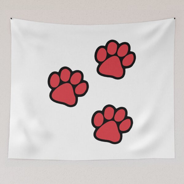 Item preview, Red & Black Paw Prints (Northeastern University & Boston University) designed and sold by kinzlera.