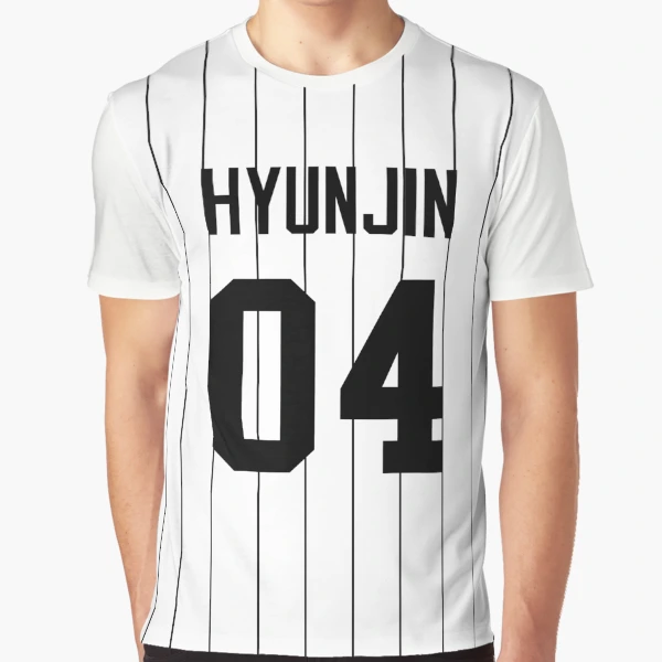 アイドル UNIFORM T-SHIRT Hyunjin gptr,1265x,front,white-c,330,