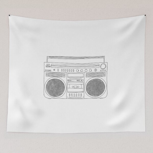 Item preview, Line Drawing Boom Box designed and sold by maggie-jm.