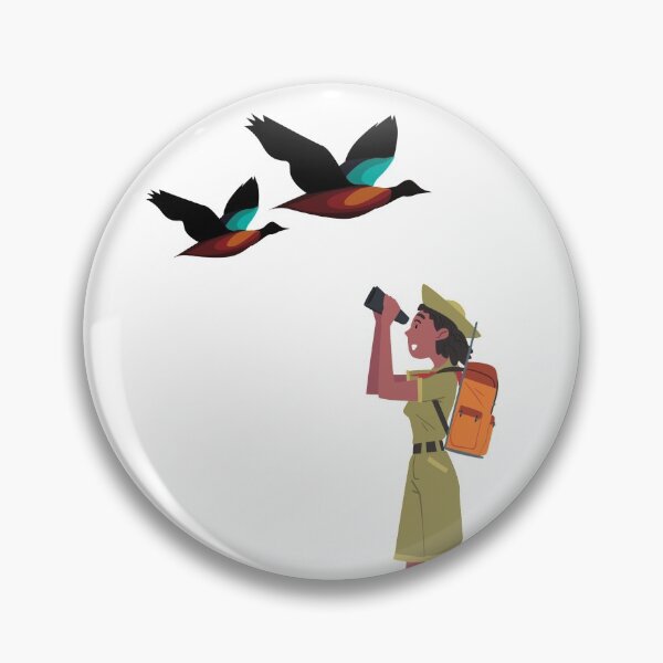 Item preview, Woman birding outdoors designed and sold by TheWaterBirds.