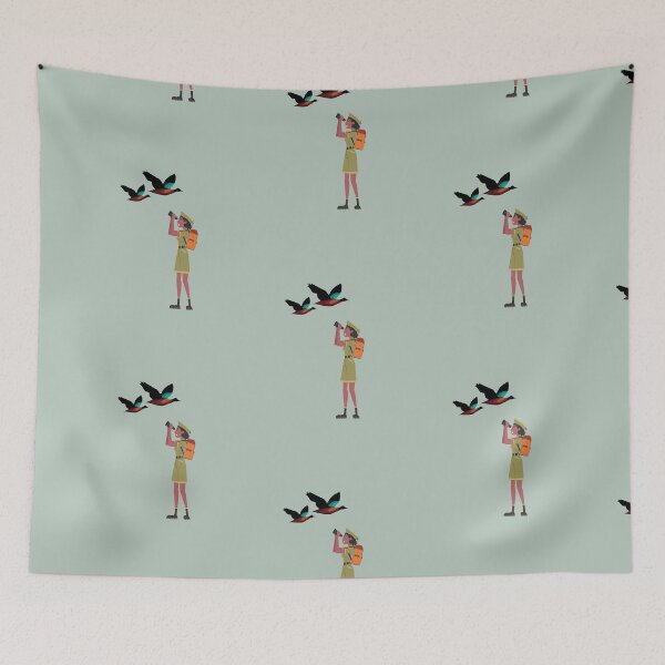 Item preview, Woman birding outdoors designed and sold by TheWaterBirds.