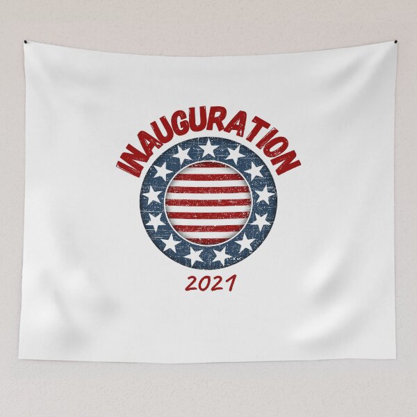 Item preview, Inauguration Day 2021 Round Patriotic Grunge designed and sold by LolasTees.