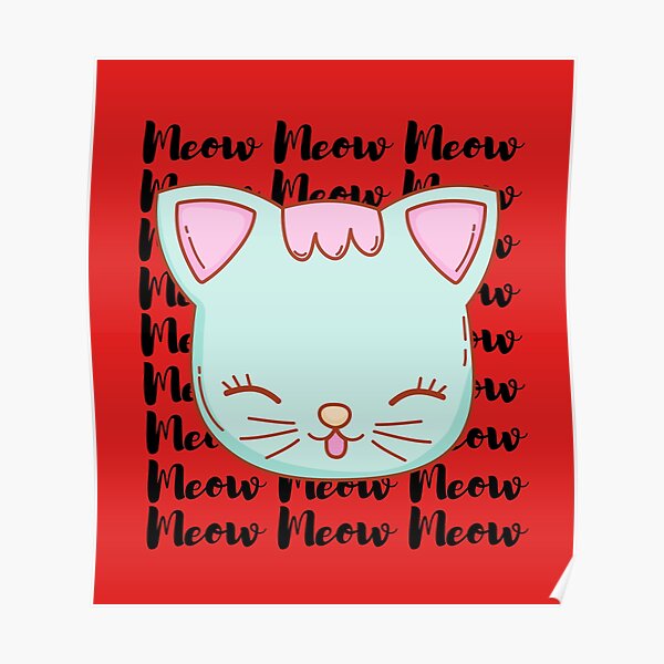 "Cute Cat" Poster for Sale by Checivinicius Redbubble