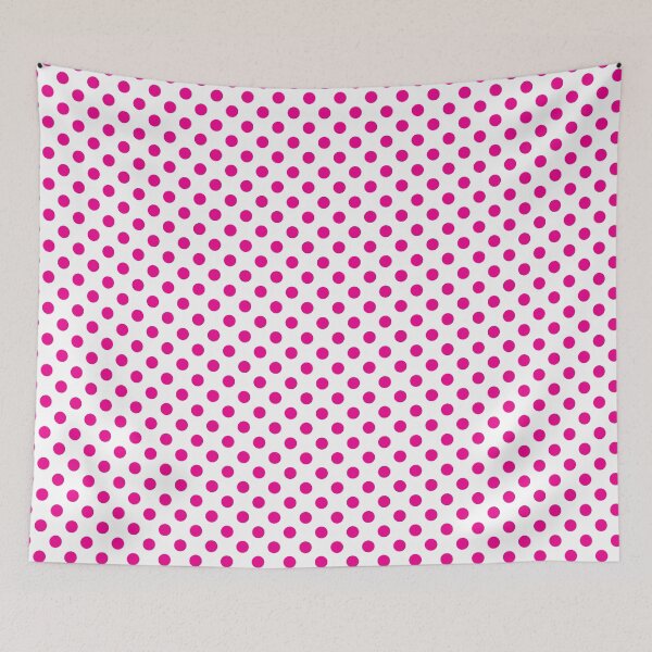 Item preview, Bright Pink Polka Dots on White Background designed and sold by Bumblefuzzies.