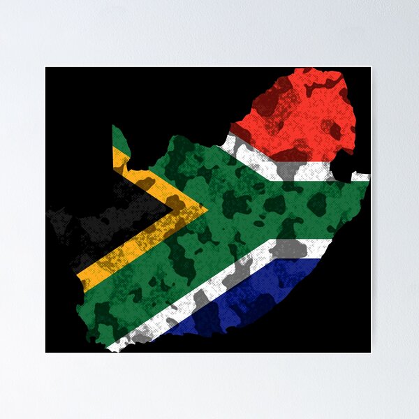 Item preview, South Africa Pride Flag Map Camo Style designed and sold by d247.