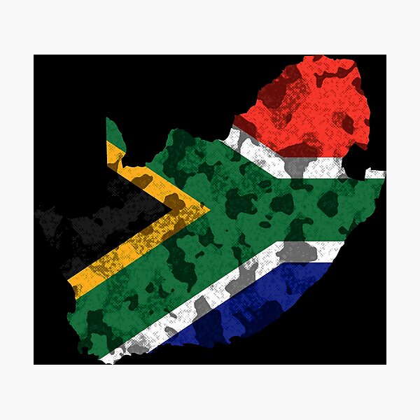 Item preview, South Africa Pride Flag Map Camo Style designed and sold by d247.