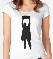 Sag alles - Boombox Tailliertes Rundhals-Shirt