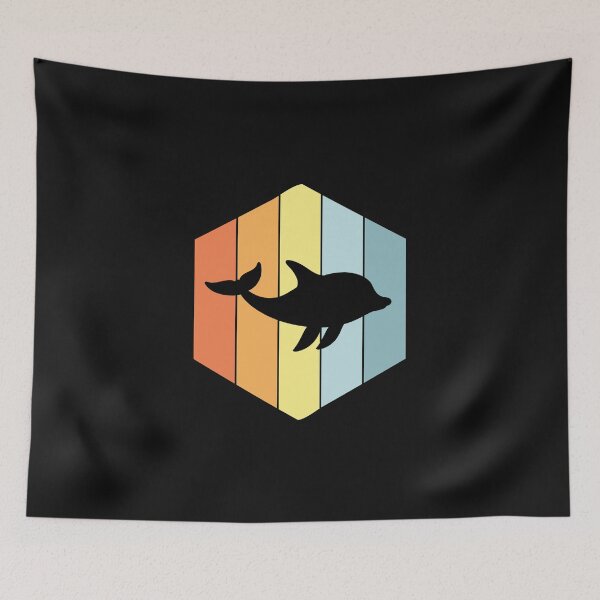 Item preview, Retro Dolphin Essential Classic Sticker And Shirt Design designed and sold by Glike.