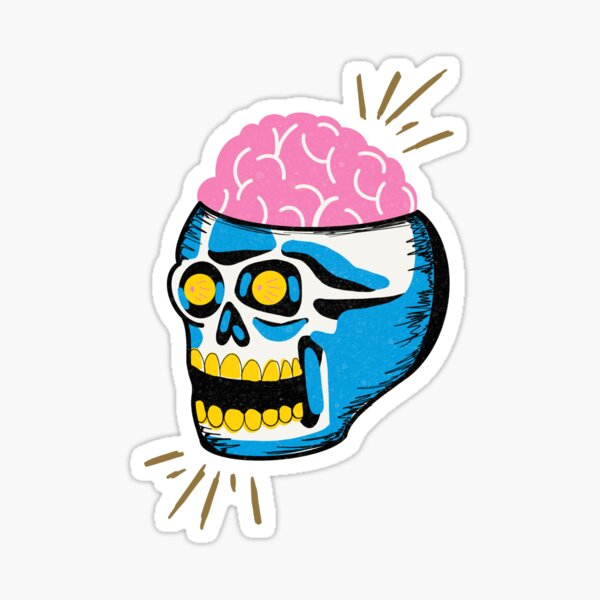 Vista previa del artículo con la obra «Skull brain», diseñado y vendido por SaraPatterns.