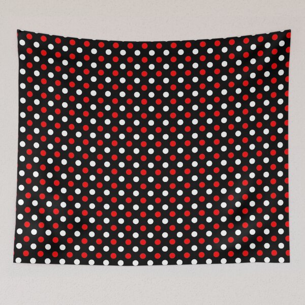 Item preview, White and Red Polka Dots on Black Background designed and sold by Bumblefuzzies.
