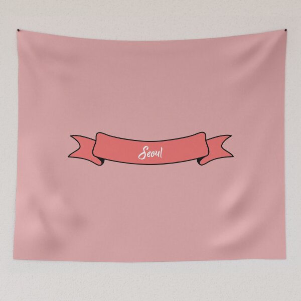 Item preview, Seoul - Ribbon Label (pink) designed and sold by CityCollection.