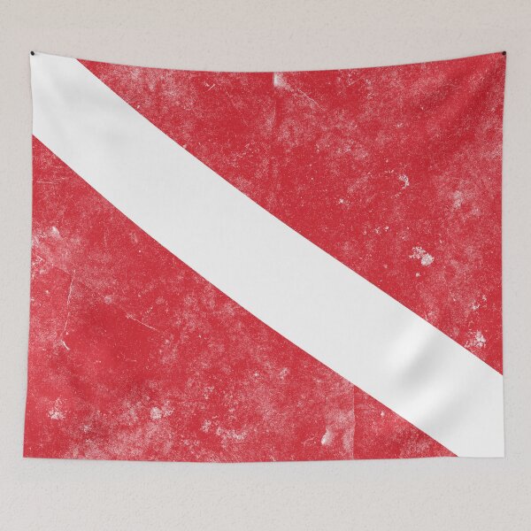 Item preview, Grunge Scuba Diving Flag designed and sold by murialbezanson.
