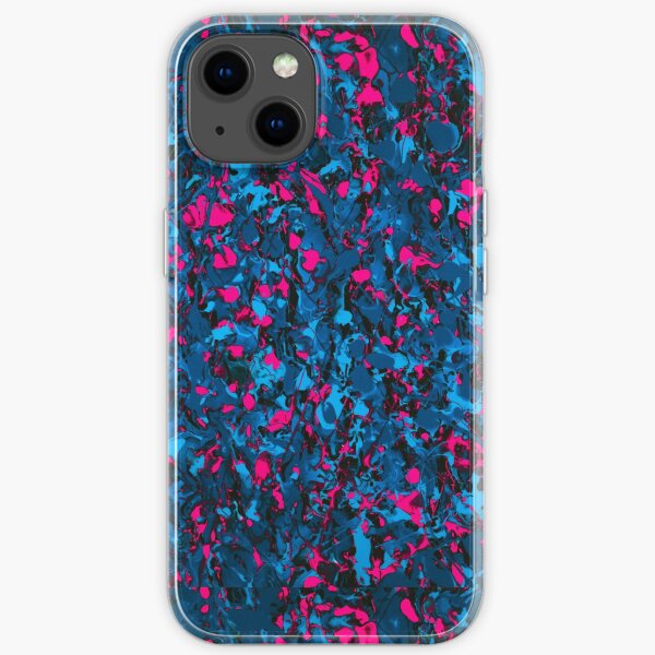 patrón de diseñador rosa azul abstracto, impresión elegante, pintura, diseño plano de acuarela. Funda para teléfono Iphone o Samsung y amp; Cubrir Funda blanda para iPhone