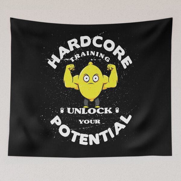 Item preview, Hardcore Training Unlock Your Potential Jacked Lemon Workout Bodybuilding designed and sold by ProjectX23.