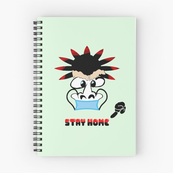 Item preview, Masked character with the inscription "stay home" designed and sold by Olha Volokhova.