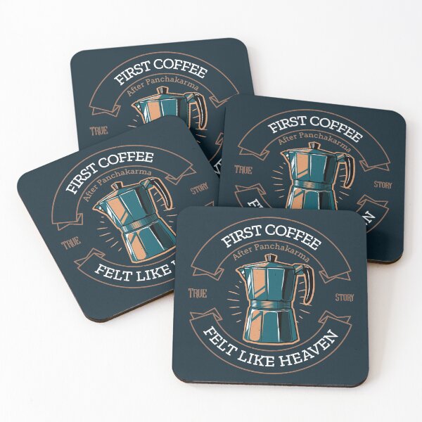 Item preview, First Coffee Feels Like Heaven designed and sold by Ayurveda Fun Store.
