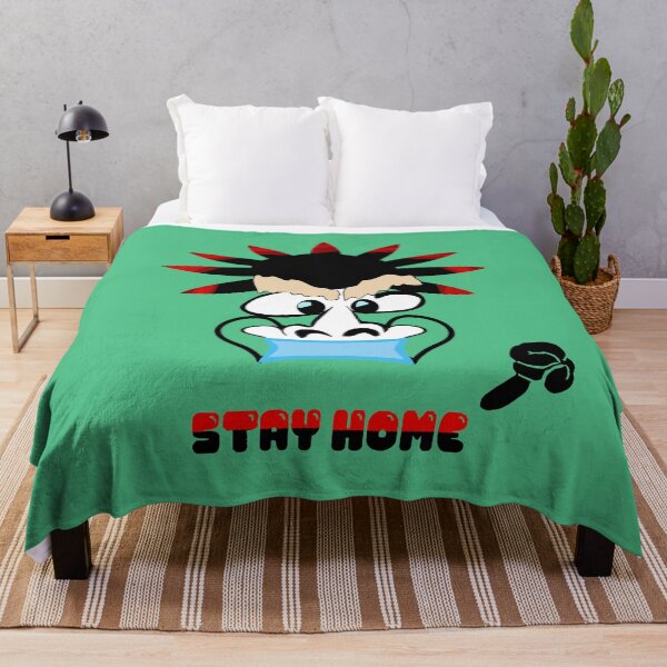 Item preview, Masked character with the inscription "stay home" designed and sold by Olha Volokhova.