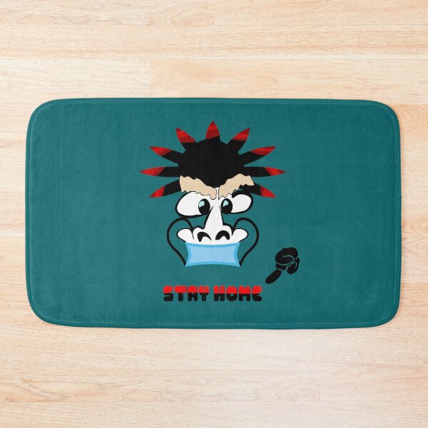 Item preview, Masked character with the inscription "stay home" designed and sold by Olha Volokhova.