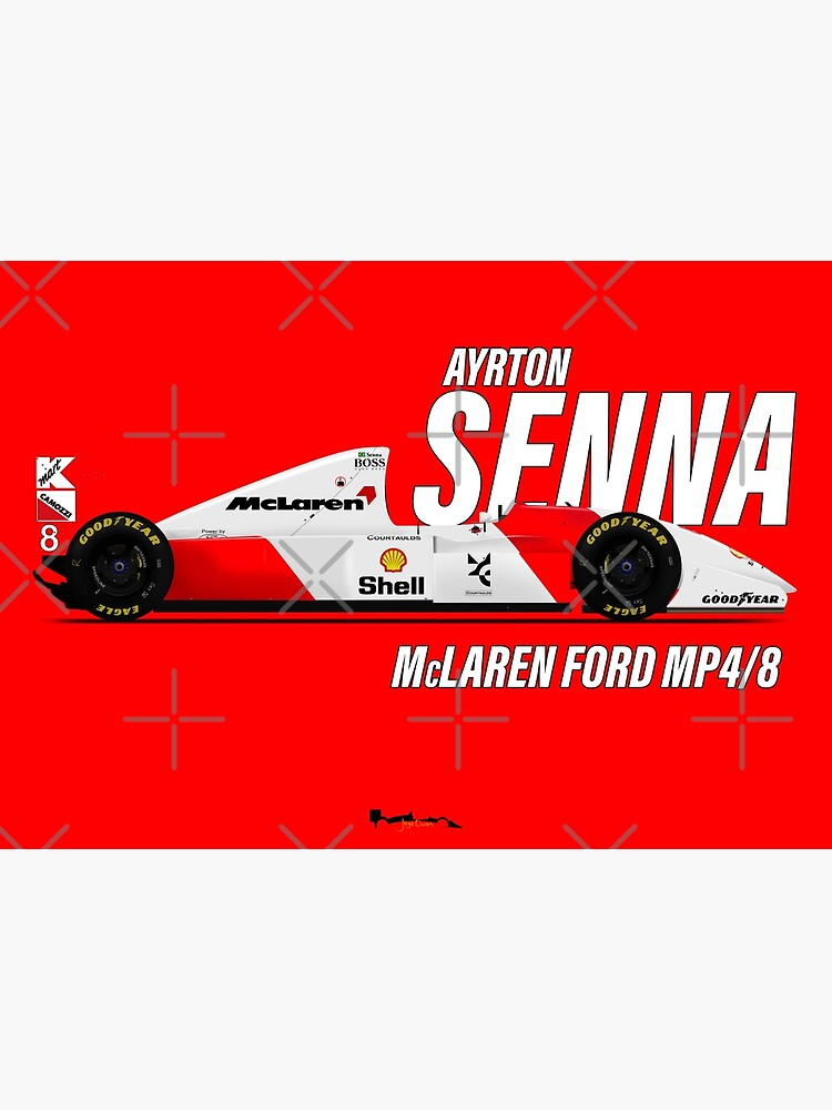 Ayrton Senna McLaren MP4/8 ポスター Ayrton Senna Mclaren MP4/8 Poster | GPBox