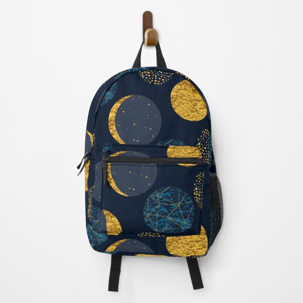 Item preview, Cosmic Art Constellations & Moon Phases Gold on Blue designed and sold by Foxicopter.
