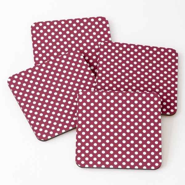Item preview, White Polka Dots on Burgundy Background designed and sold by Bumblefuzzies.