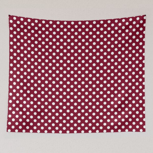 Item preview, White Polka Dots on Burgundy Background designed and sold by Bumblefuzzies.