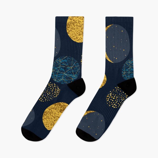 Item preview, Cosmic Art Constellations & Moon Phases Gold on Blue designed and sold by Foxicopter.