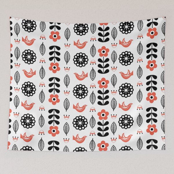 Item preview, Swedish dala Folk Art inspired designed and sold by anins-azuree.