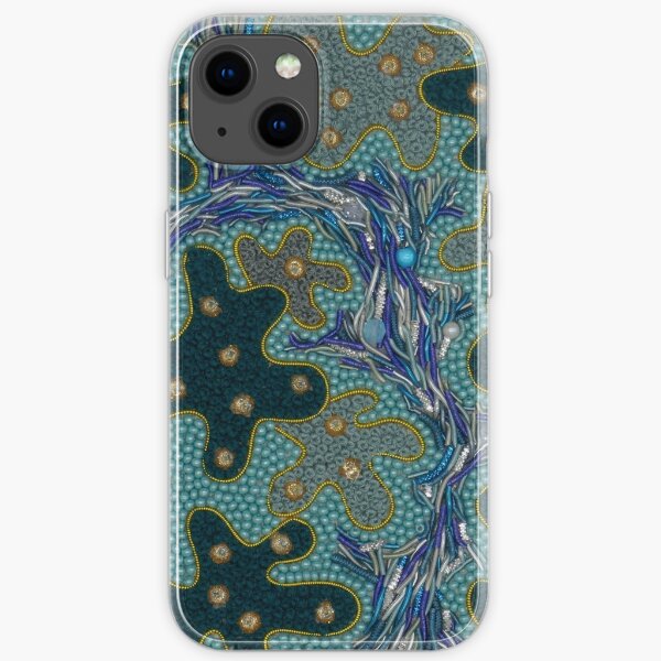 Coral Sea Hand Embroidery iPhone Soft Case