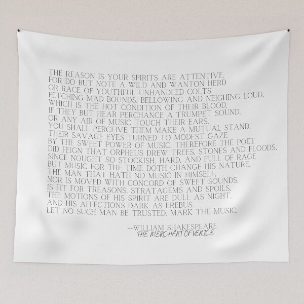Item preview, Shakespeare on Music - Merchant of Venice Typography designed and sold by Christie Olstad.