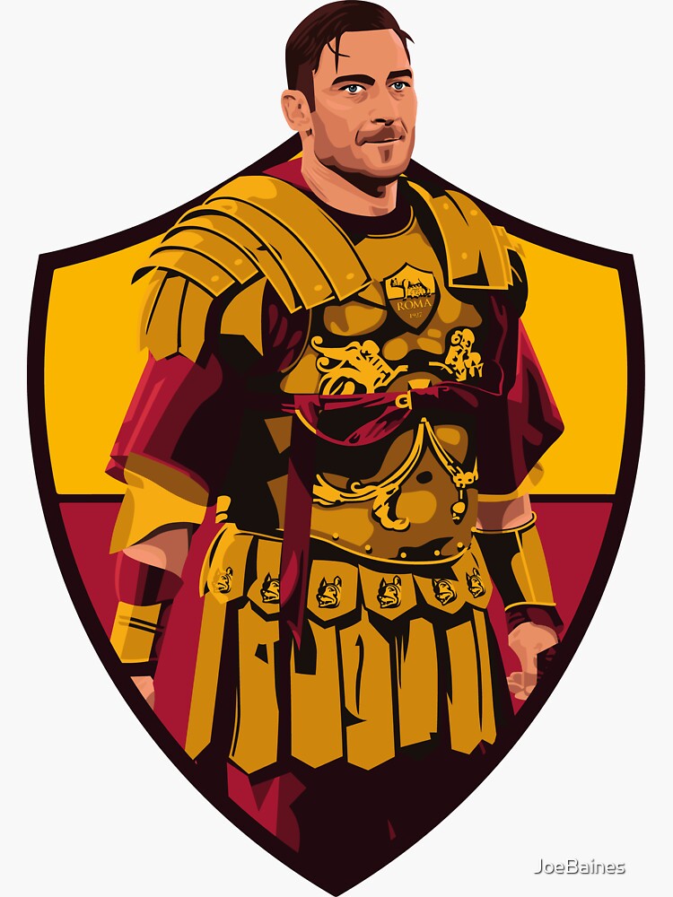 Francesco Totti Gladiator Badge Sticker By Joebaines Redbubble