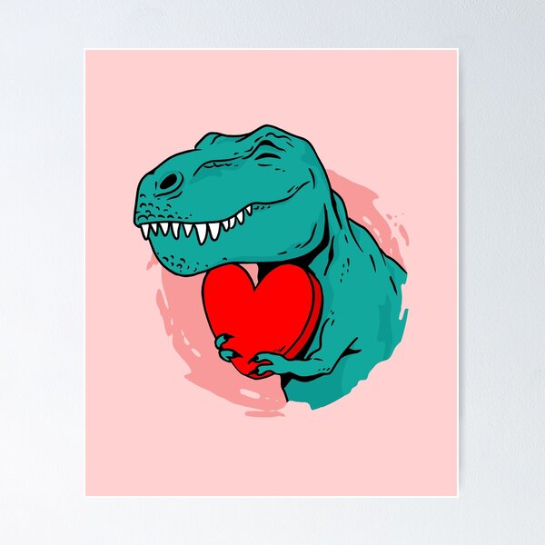 Item preview, dinosaur happy valentines day designed and sold by Gossip Rag.