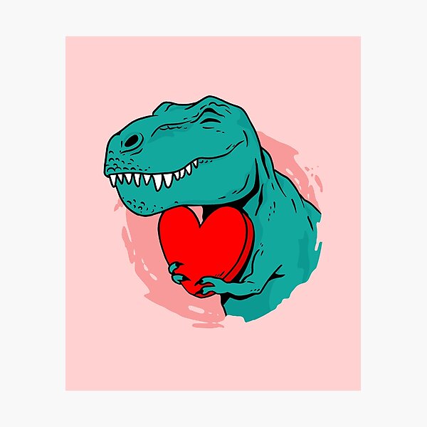 Aperçu de l'œuvre dinosaure joyeuse saint valentin créée et vendue par Gossip Rag.