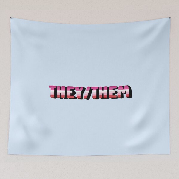 Item preview, Lesbian Pride Flag They/Them Pronoun designed and sold by EuropaPrints.